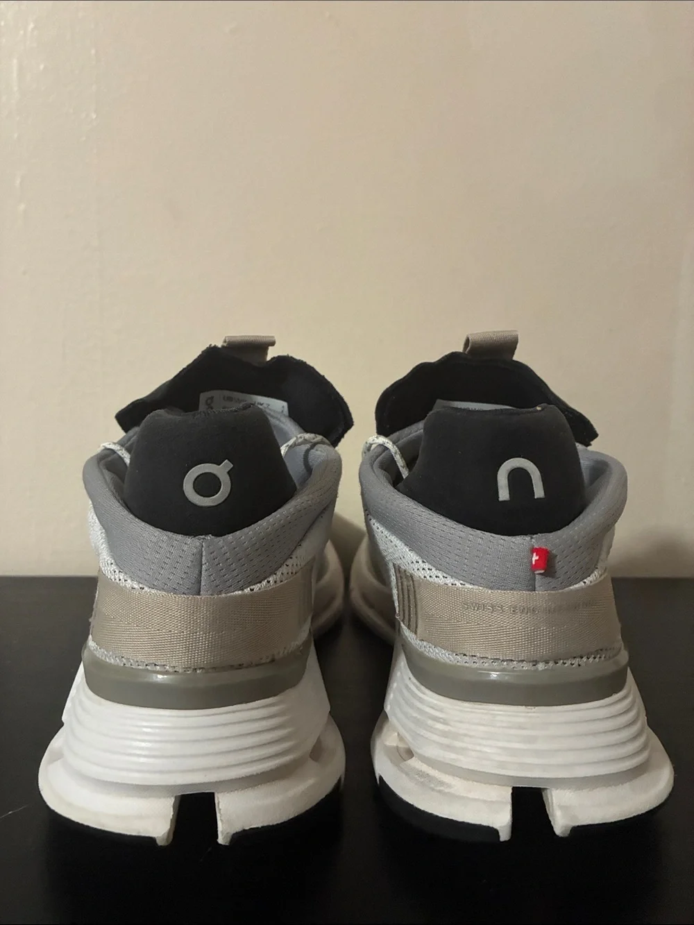 On Cloudnova sneakers in the white and sand colorway women’s size 9W
